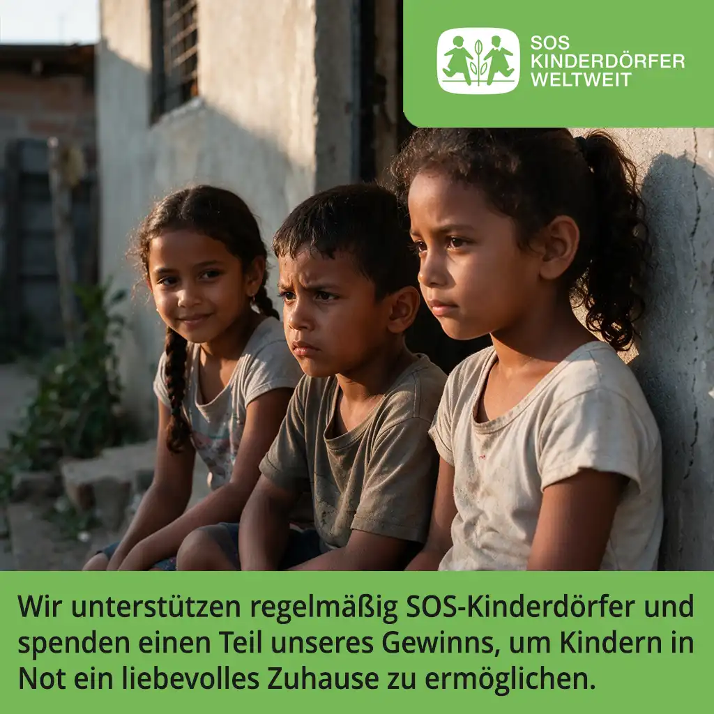 Wir unterstützen regelmäßig SOS-Kinderdörfer weltweit.